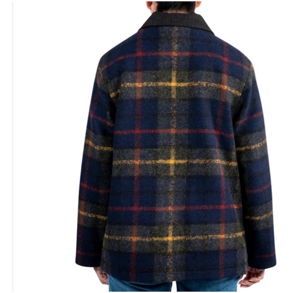 Pendleton Women's Wool Blend Barn Coat | Royal Blue Plaid | NWOT - Picture 5 of 8